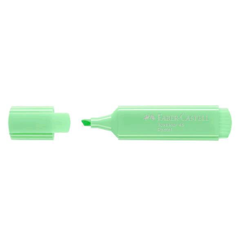 FABER CASTELL TEXLINER 46 PASTELL EVIDENZIATORE PUNTA A SCALPELLO 1/5 mm VERDE CHIARO CONF 10 Pz.
